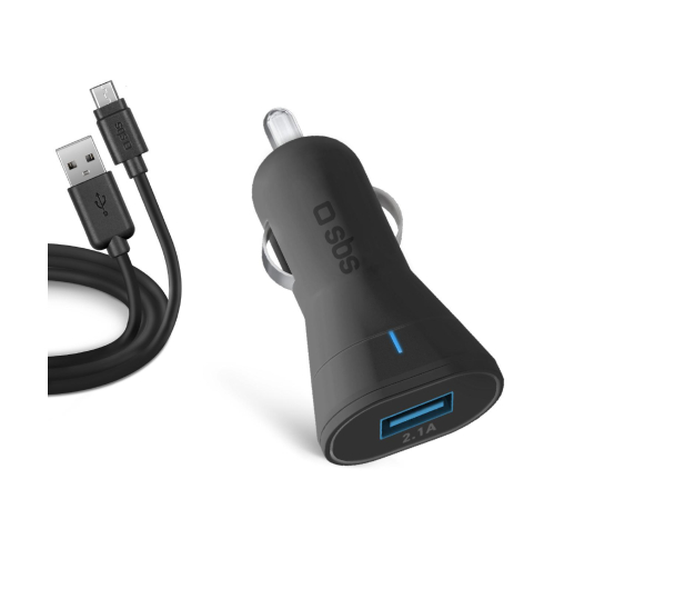 SBS 2.1A 1xUSB FC + kabel microUSB 1M - 1443107 - zdjęcie